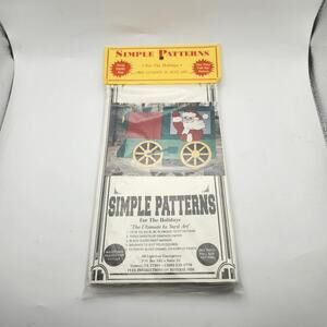 Vintage Santa Engine Christmas Yard Art 52x39 Full Size Cutout Craft Pattern